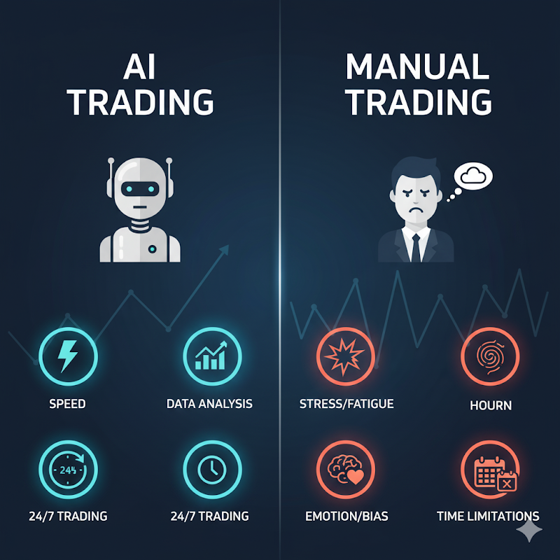 Advantages of AI over manual trading 